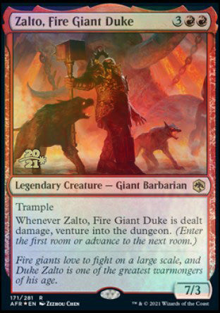 Zalto, Fire Giant Duke [Dungeons & Dragons: Adventures in the Forgotten Realms Prerelease Promos] | The Gaming Verse