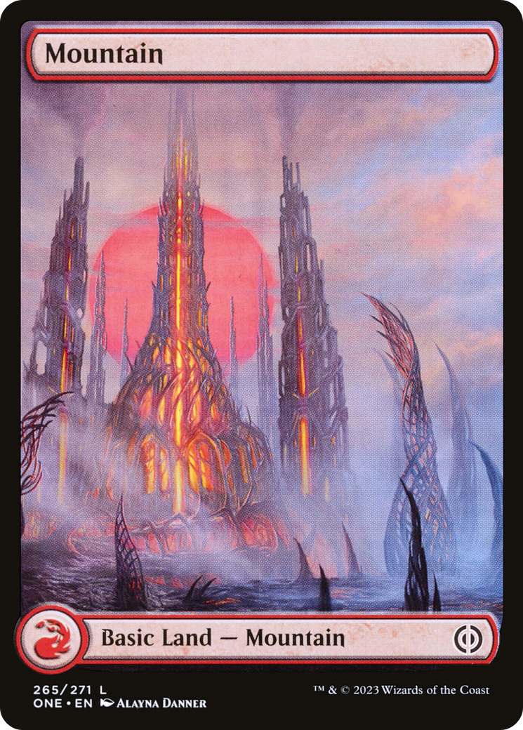 Mountain (265) (Full-Art) [Phyrexia: All Will Be One] | The Gaming Verse