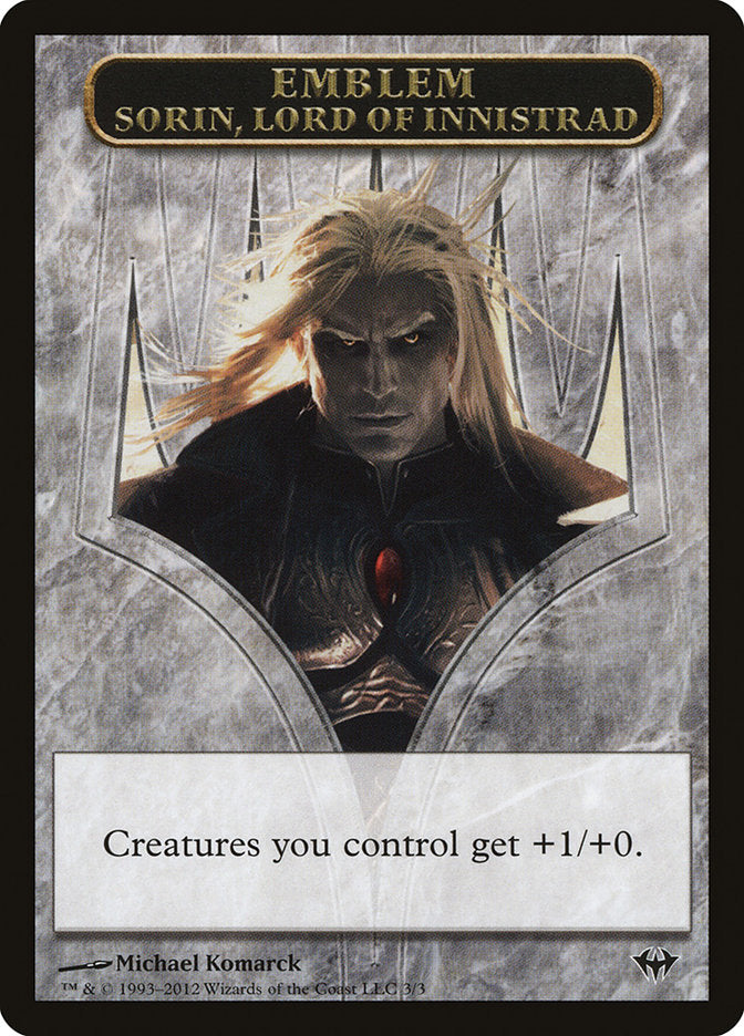 Sorin, Lord of Innistrad Emblem [Dark Ascension Tokens] | The Gaming Verse