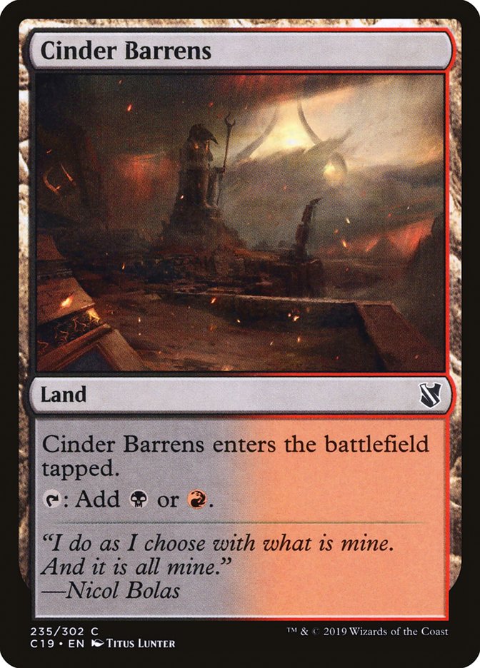 Cinder Barrens [Commander 2019] | The Gaming Verse