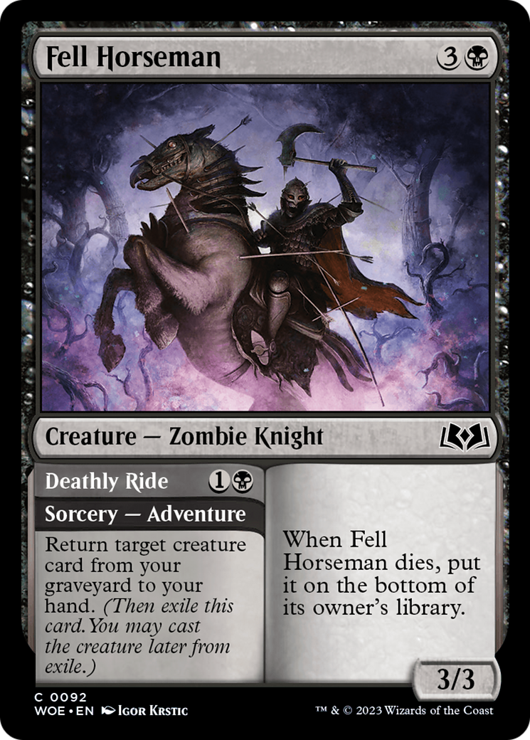 Fell Horseman // Deathly Ride [Wilds of Eldraine] | The Gaming Verse