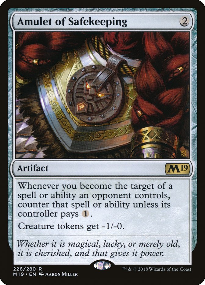 Amulet of Safekeeping [Core Set 2019] | The Gaming Verse