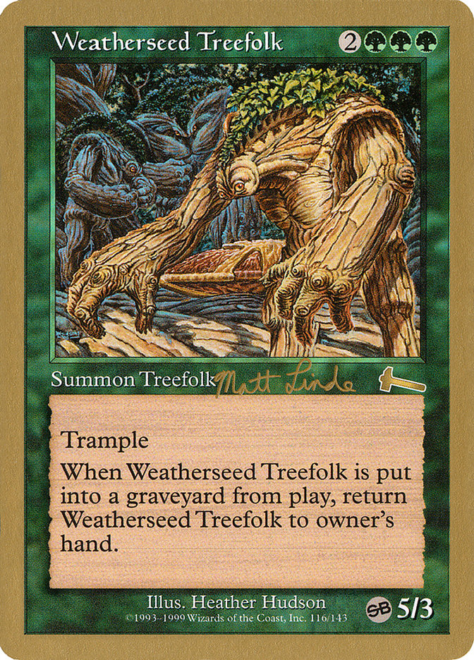 Weatherseed Treefolk (Matt Linde) (SB) [World Championship Decks 1999] | The Gaming Verse