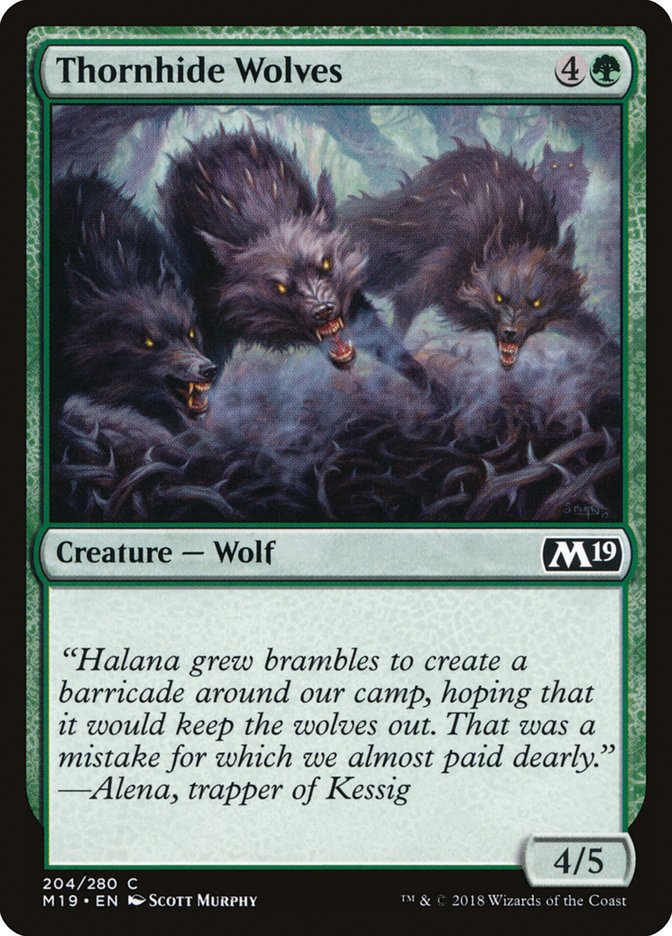 Thornhide Wolves [Core Set 2019] | The Gaming Verse