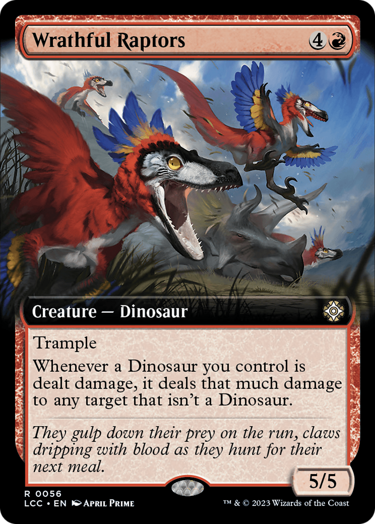 Wrathful Raptors (Extended Art) [The Lost Caverns of Ixalan Commander] | The Gaming Verse