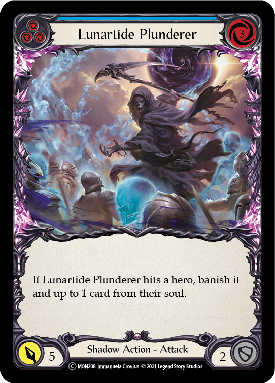 Lunartide Plunderer (Blue) (Rainbow Foil) [U-MON208-RF] Unlimited Rainbow Foil | The Gaming Verse