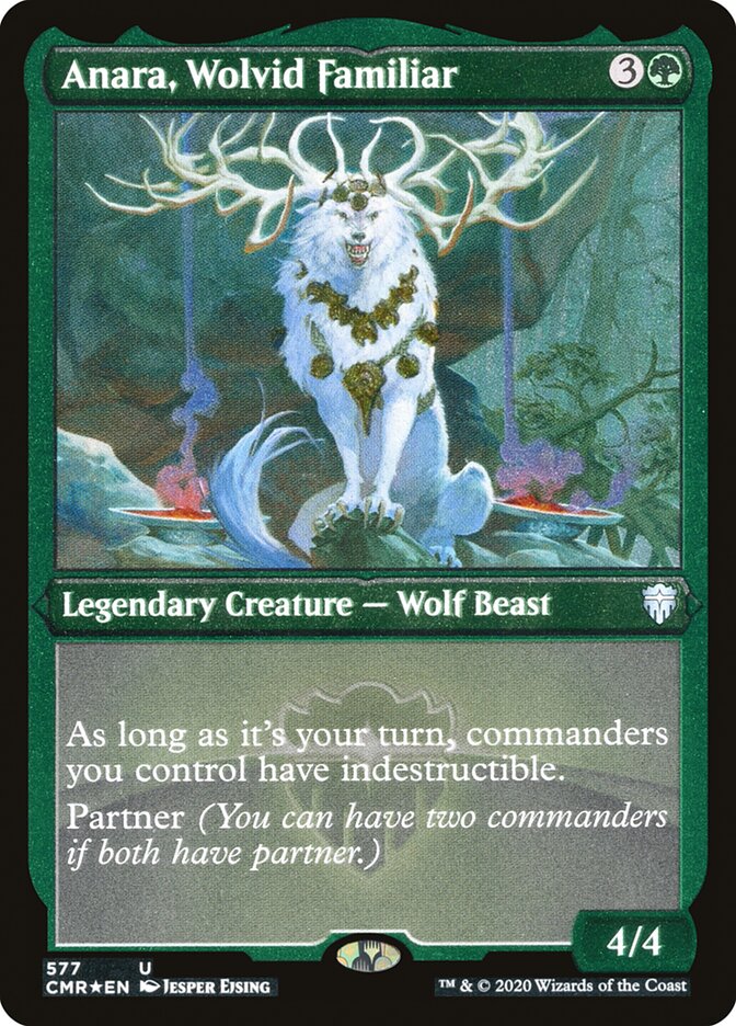 Anara, Wolvid Familiar [Commander Legends Etched] | The Gaming Verse