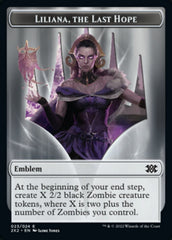 Liliana, the Last Hope Emblem // Spirit Double-sided Token [Double Masters 2022 Tokens] | The Gaming Verse