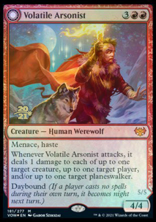 Volatile Arsonist // Dire-Strain Anarchist [Innistrad: Crimson Vow Prerelease Promos] | The Gaming Verse