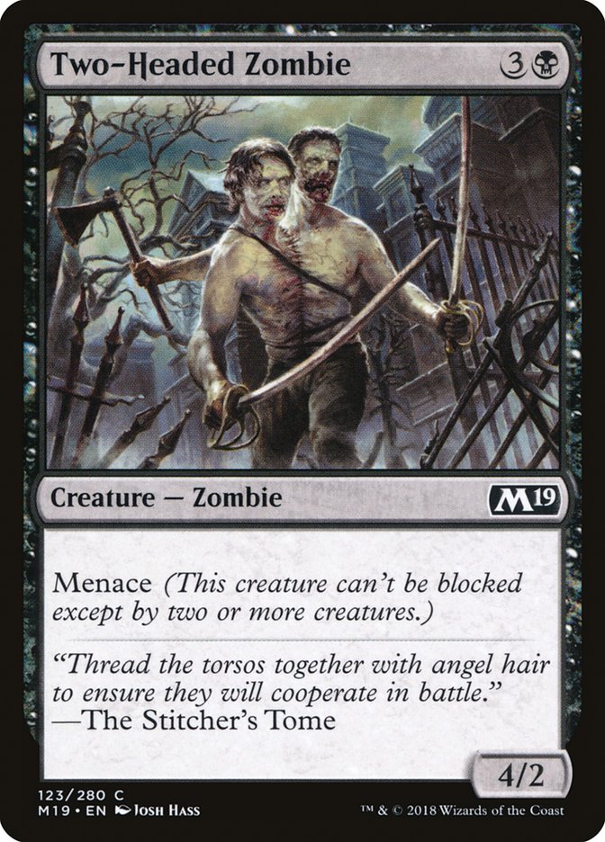 Two-Headed Zombie [Core Set 2019] | The Gaming Verse