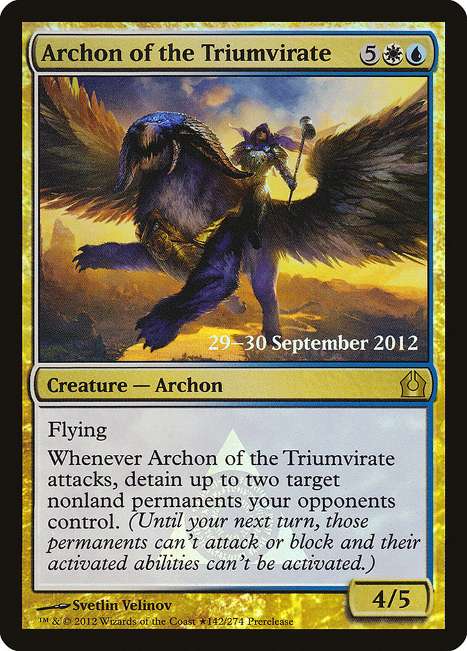 Archon of the Triumvirate [Return to Ravnica Prerelease Promos] | The Gaming Verse