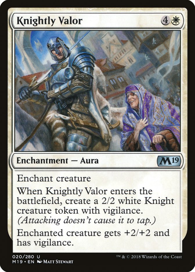 Knightly Valor [Core Set 2019] | The Gaming Verse